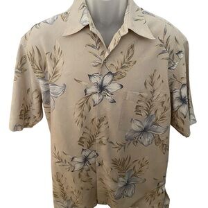 TORI RICHARD 100% Silk Aloha Hawaiian Tropical Floral Shirt Men M Medium